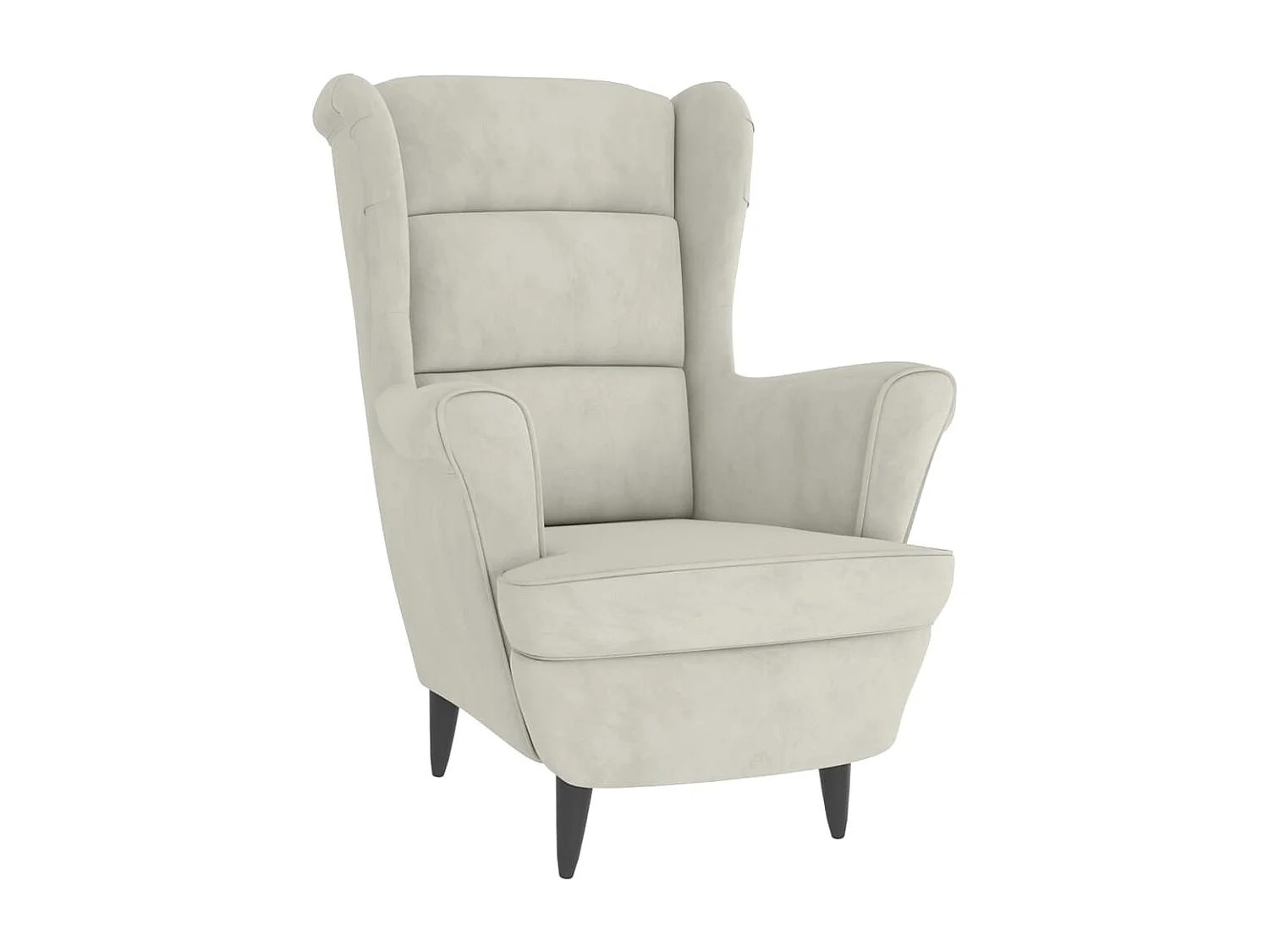 Poltrona em veludo branco nata