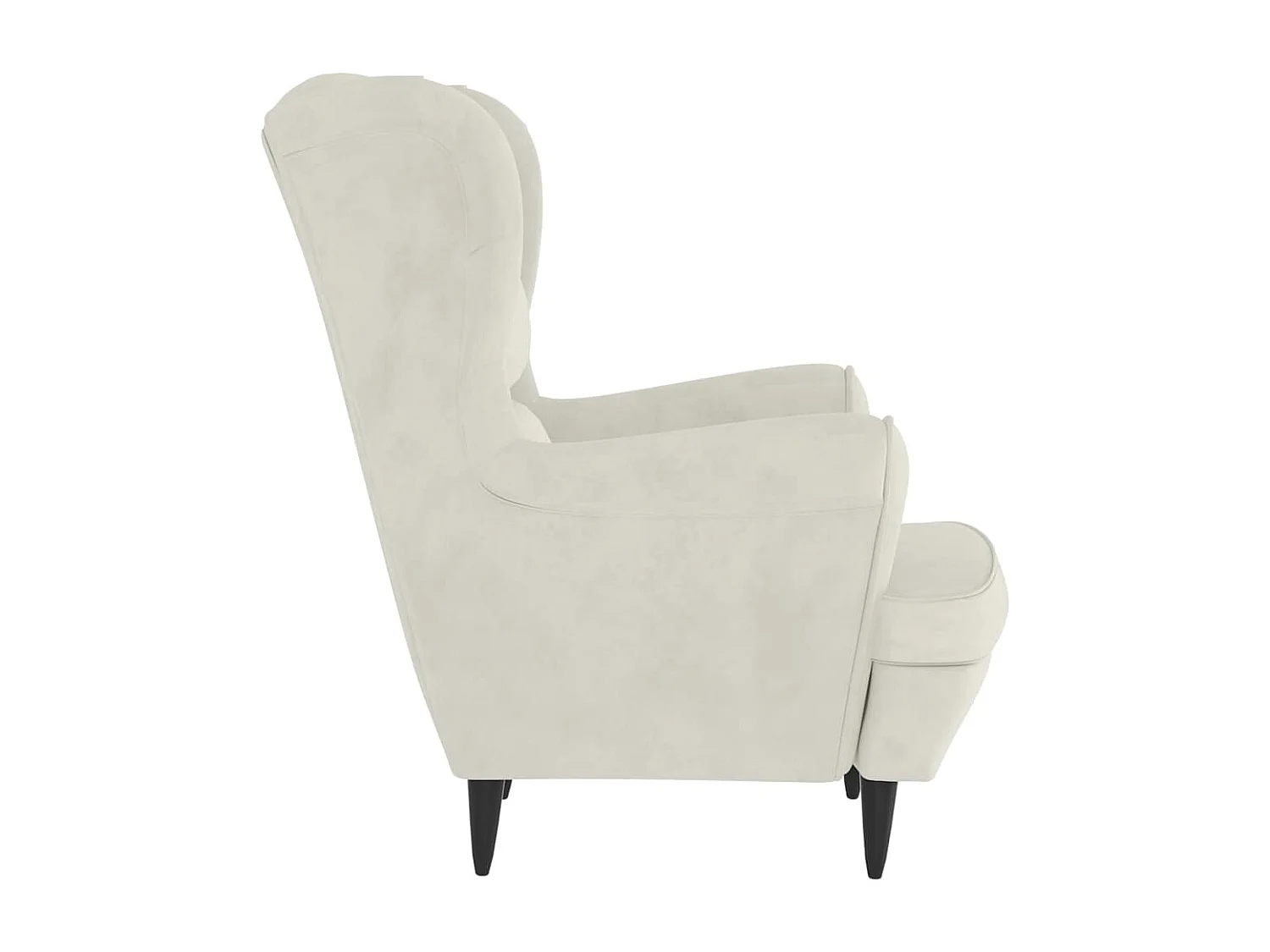 Poltrona em veludo branco nata