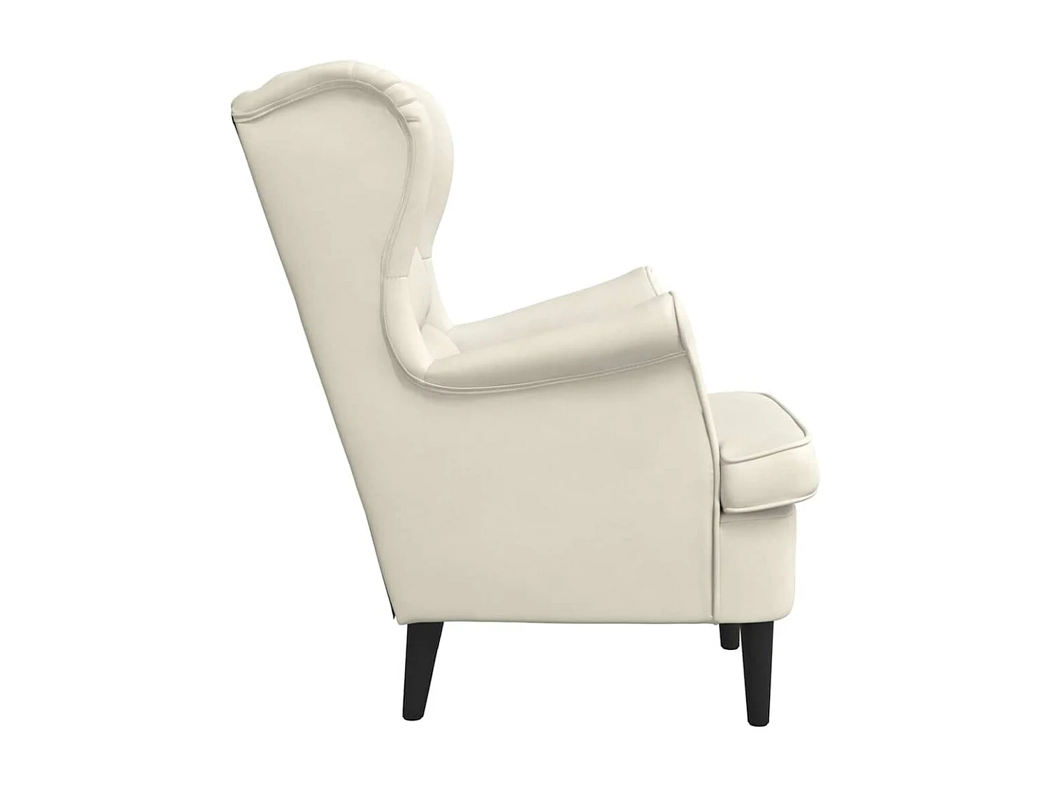 Poltrona em veludo branco nata