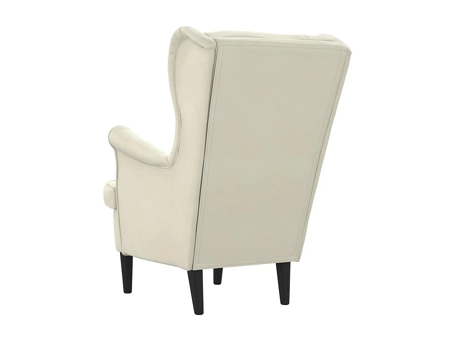 Poltrona em veludo branco nata