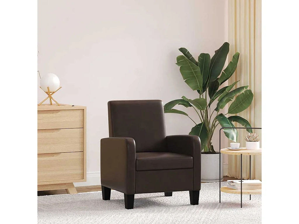 Fauteuil Marron Similicuir