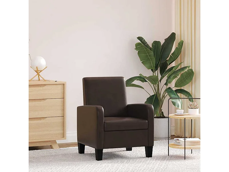 Poltrona Marrone in Similpelle