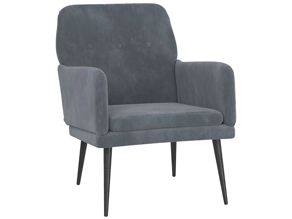 Sessel Dunkelgrau 62x79x79 cm Samt