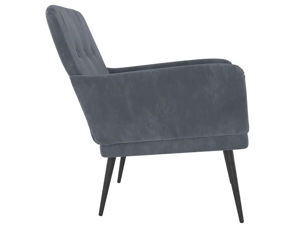 Sessel Dunkelgrau 62x79x79 cm Samt