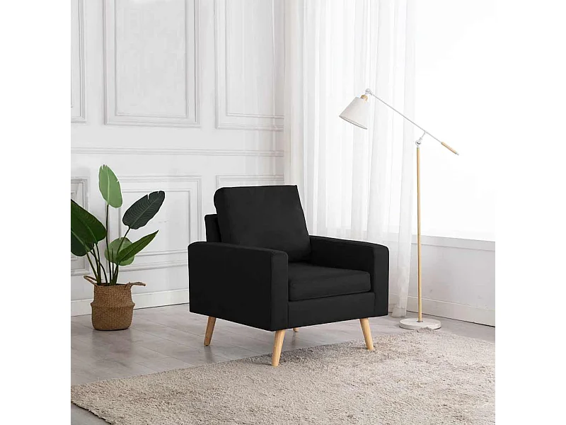 Fauteuil style scandinave confort moderne en tissu doux IBSEN