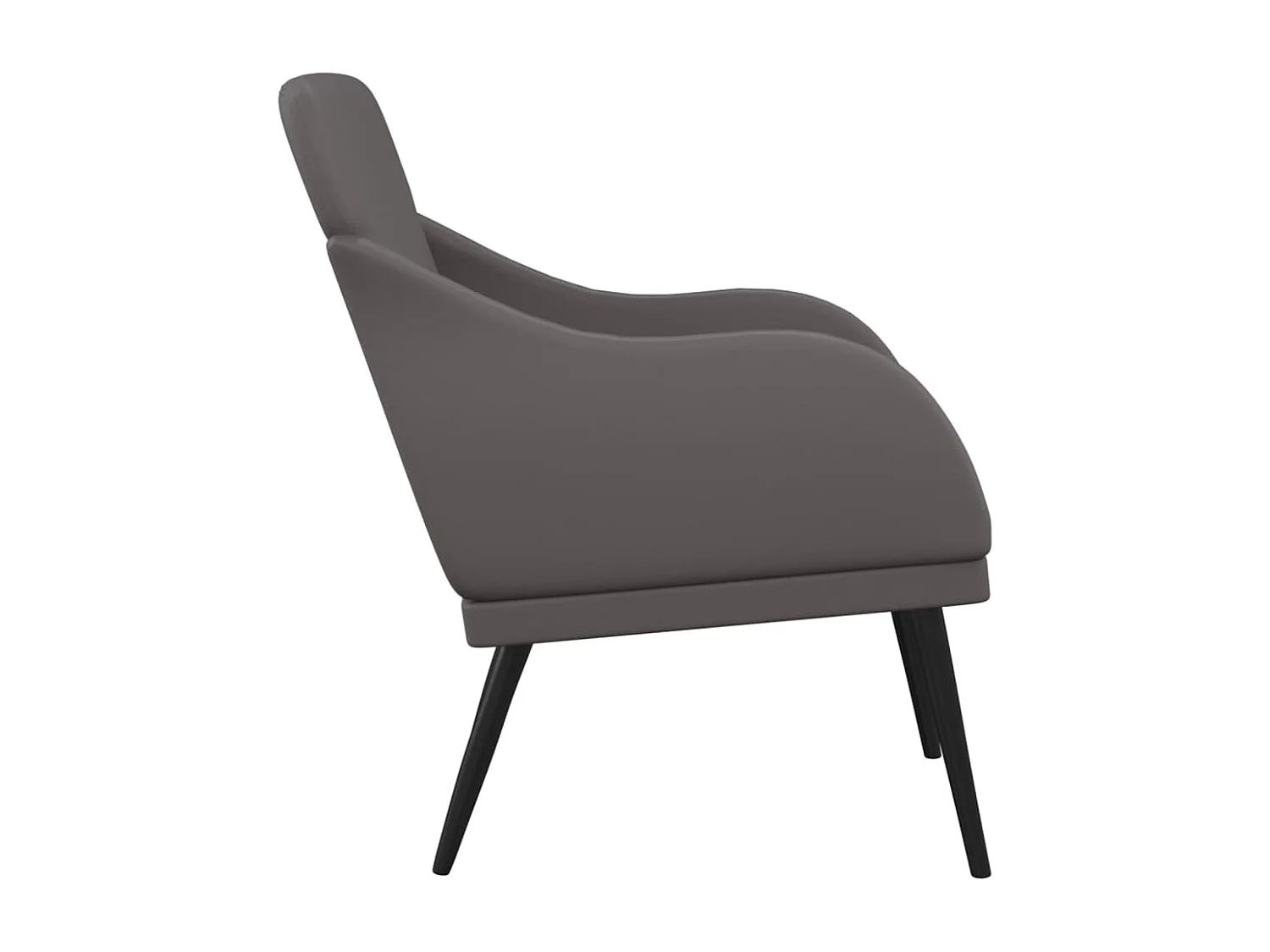 Fauteuil 63x76x80 cm kunstleer grijs