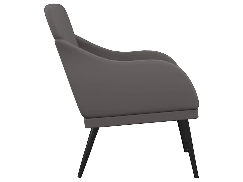 Sessel Grau 63x76x80 cm Kunstleder