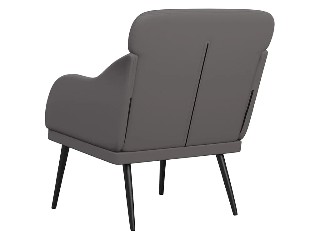 Sessel Grau 63x76x80 cm Kunstleder