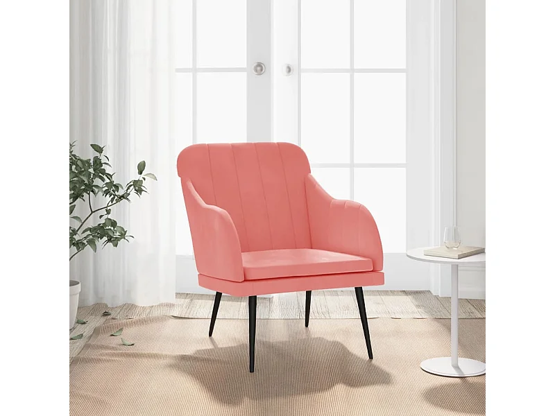 Poltrona Rosa 63x76x80 cm Velluto