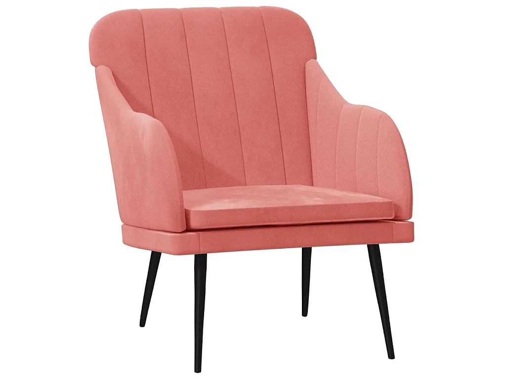 Fauteuil Rose 63x76x80 cm Velours