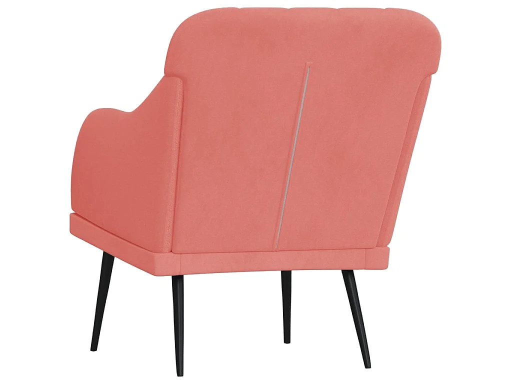 Sessel Rosa 63x76x80 cm Samt