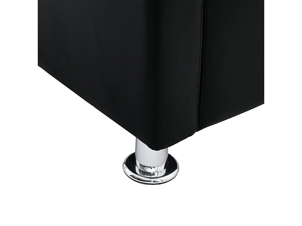 Fauteuil cube noir similicuir