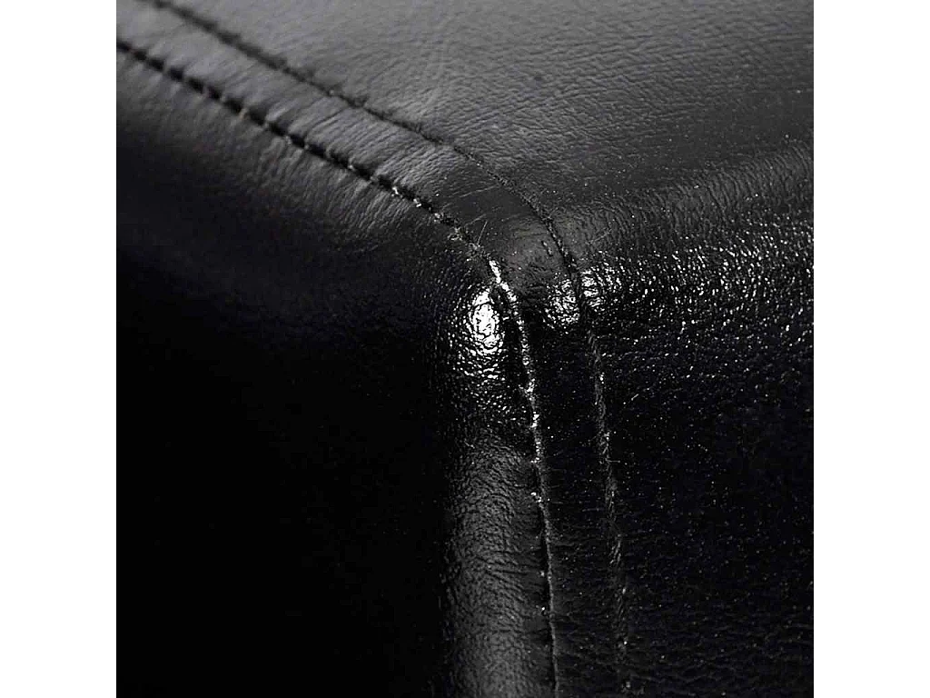 Fauteuil kubus kunstleer zwart