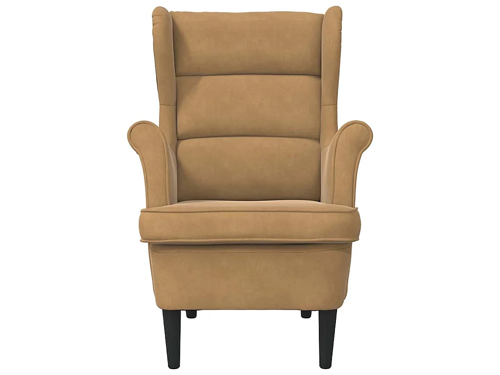 Fauteuil marron velours