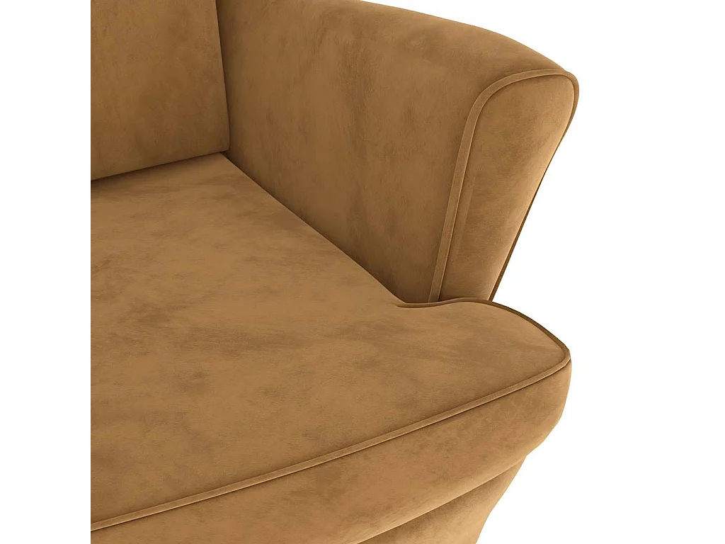 Fauteuil marron velours