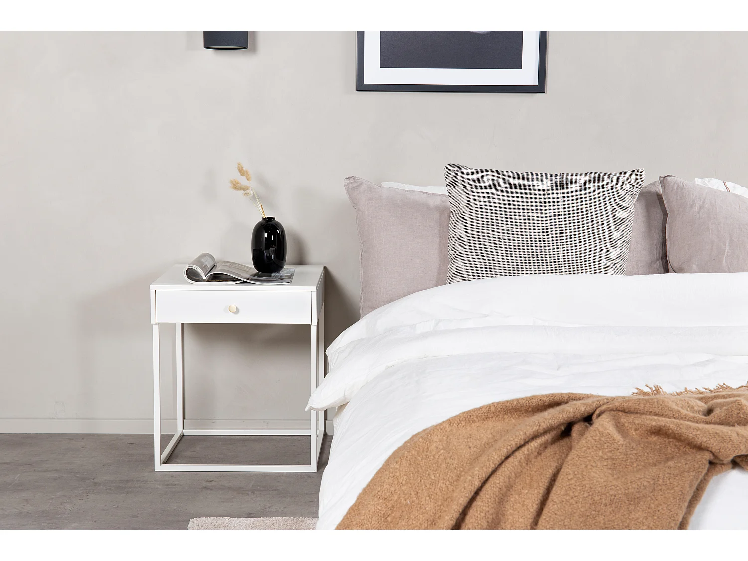 Mesa Cabeceira BAKAL NS41 1D 41x43x50 Branco