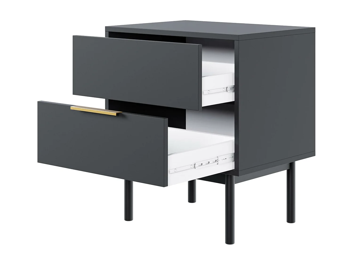 Table De Chevet VIVA NS54 2D 54x39x63 Noir