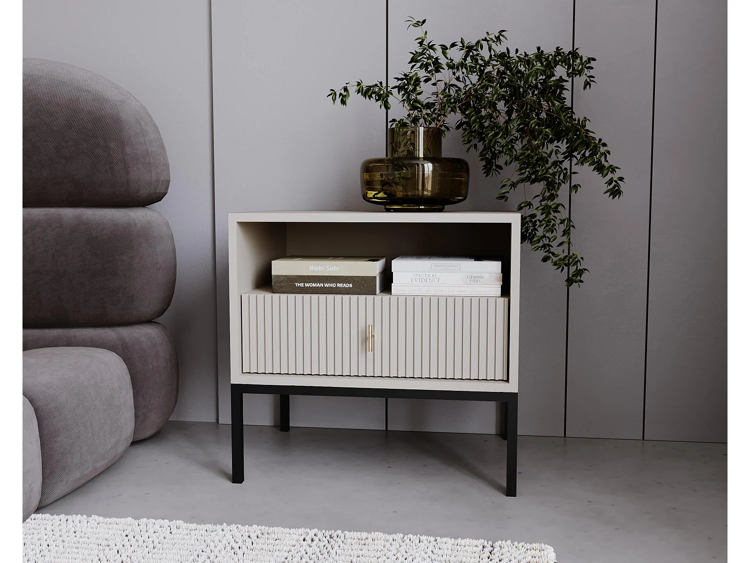 Nachtkastje MAGGIORE NS54 1D 54x39x52 Beige