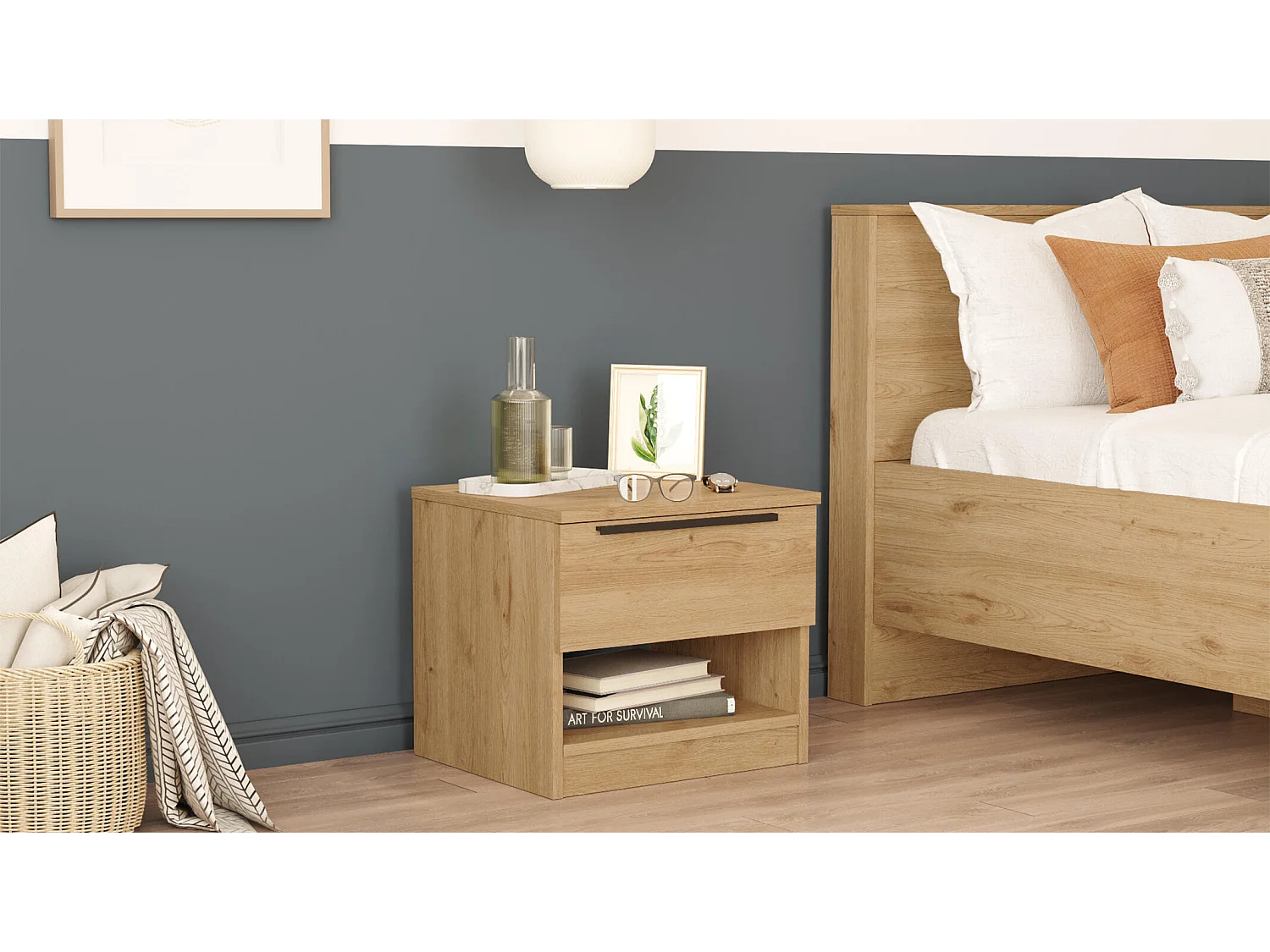 Nachtkastje LOREL NS50 1D 50x42x45 Natuurlijk