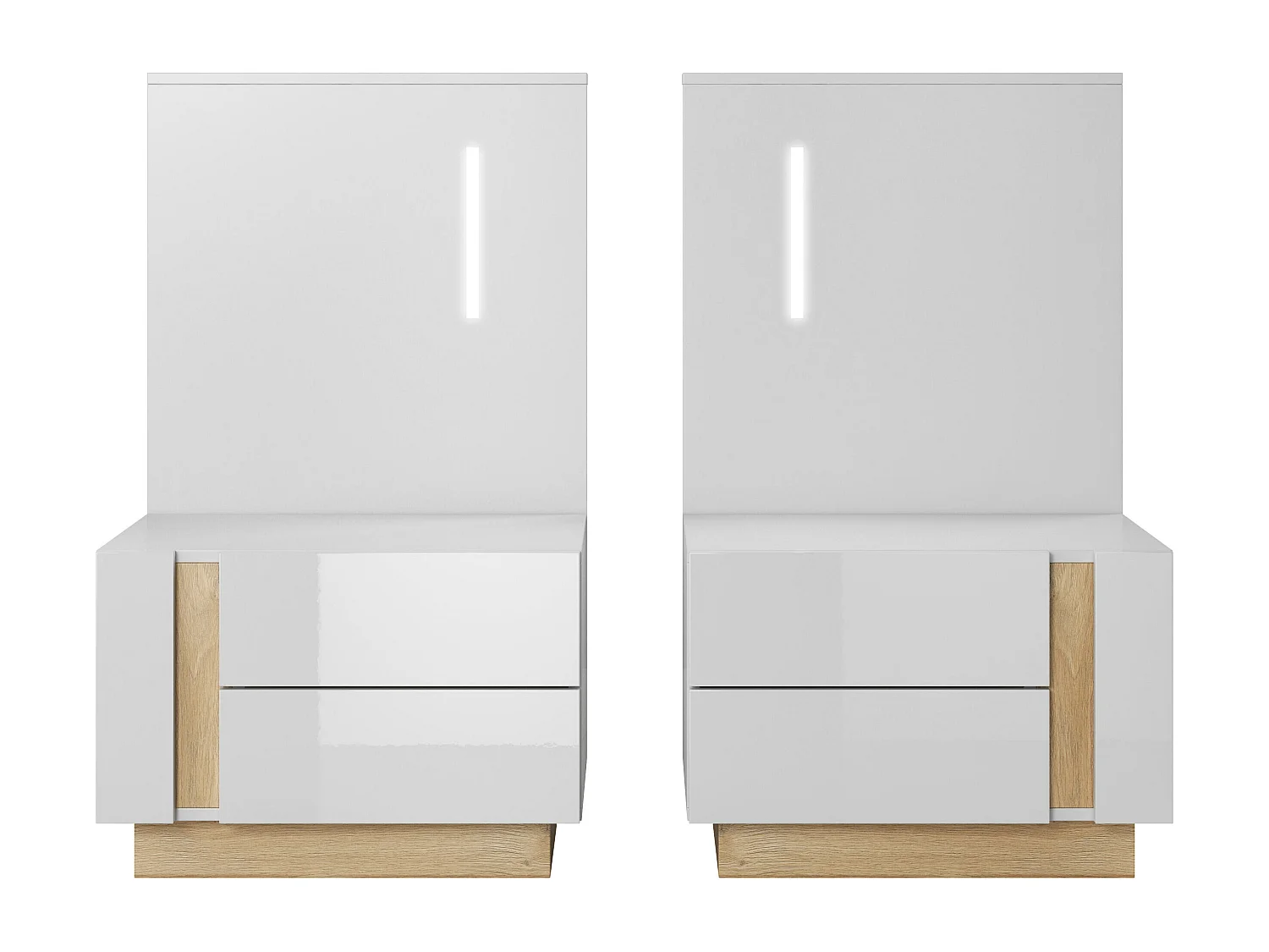 Comodino ARCADE NS60 4D 60x46x102 Bianco