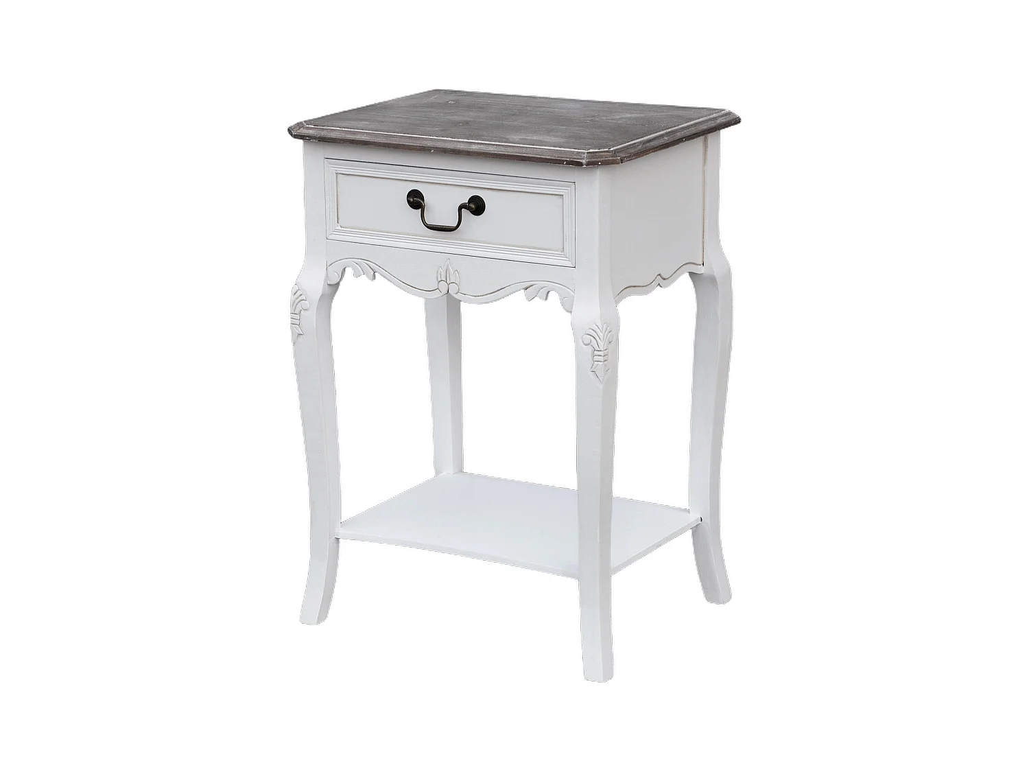 Table De Chevet RIMINI WHITE NS47 1D 47x36x70 Blanc