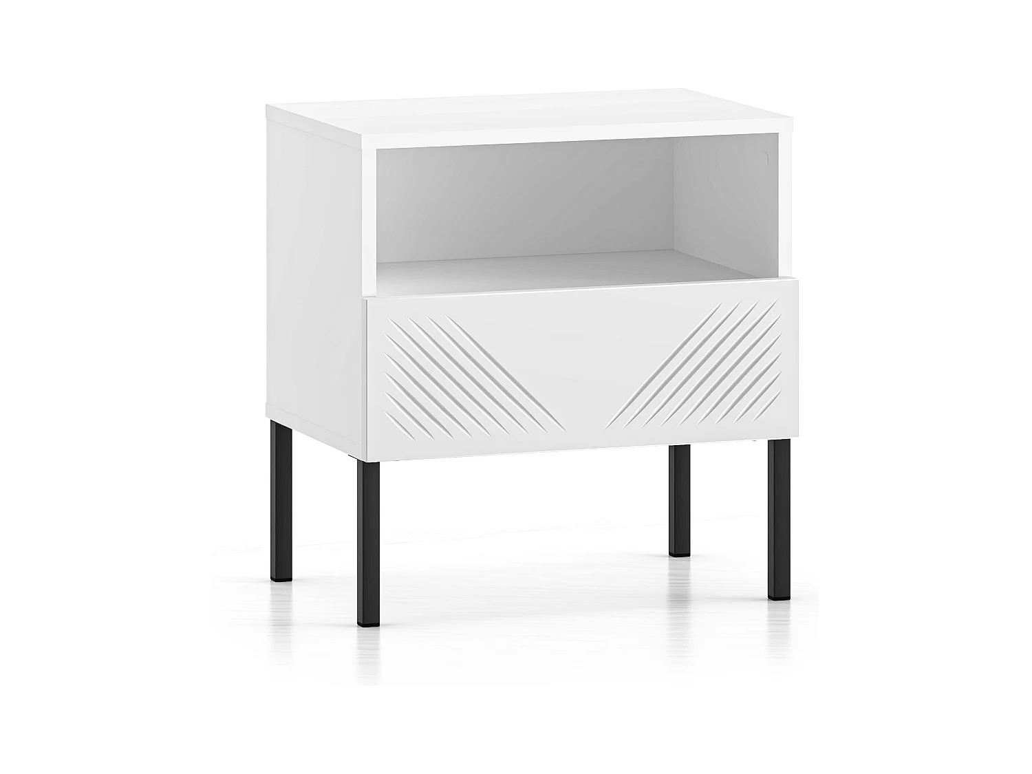Comodino CLEARING NS50 1D 50x34x53 Bianco