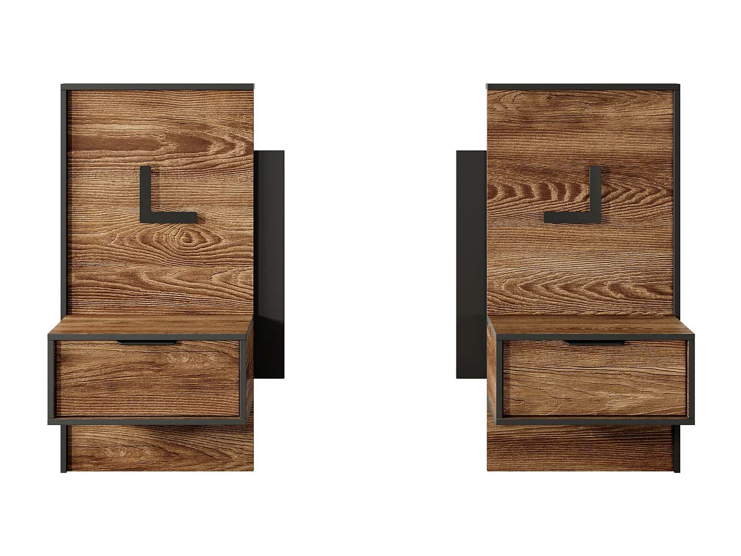 Comodino MILTON NS49 2D 49x40x102 Marrone