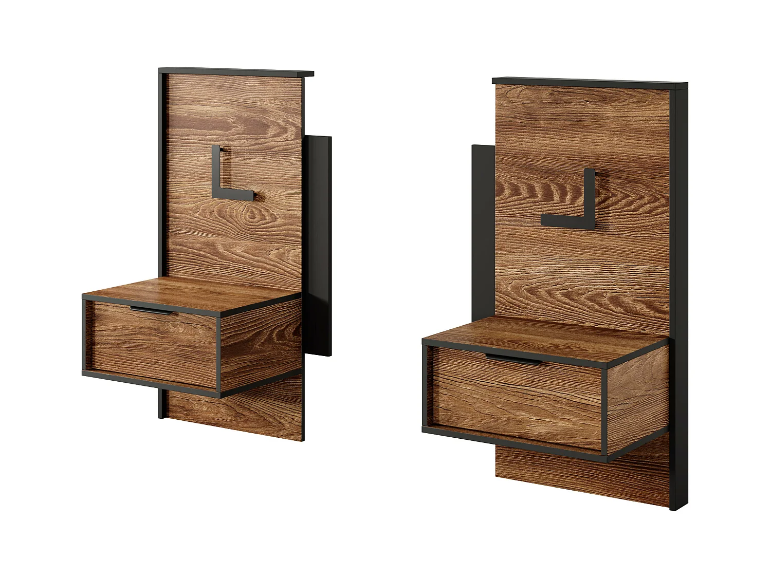 Nachtkastje MILTON NS49 2D 49x40x102 Bruin