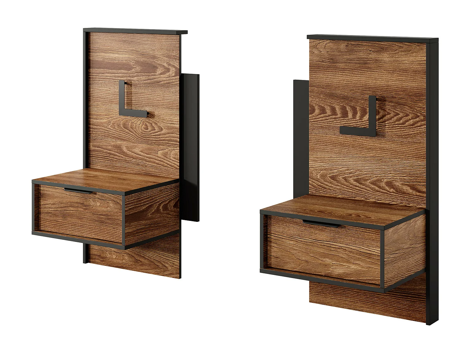 Comodino MILTON NS49 2D 49x40x102 Marrone