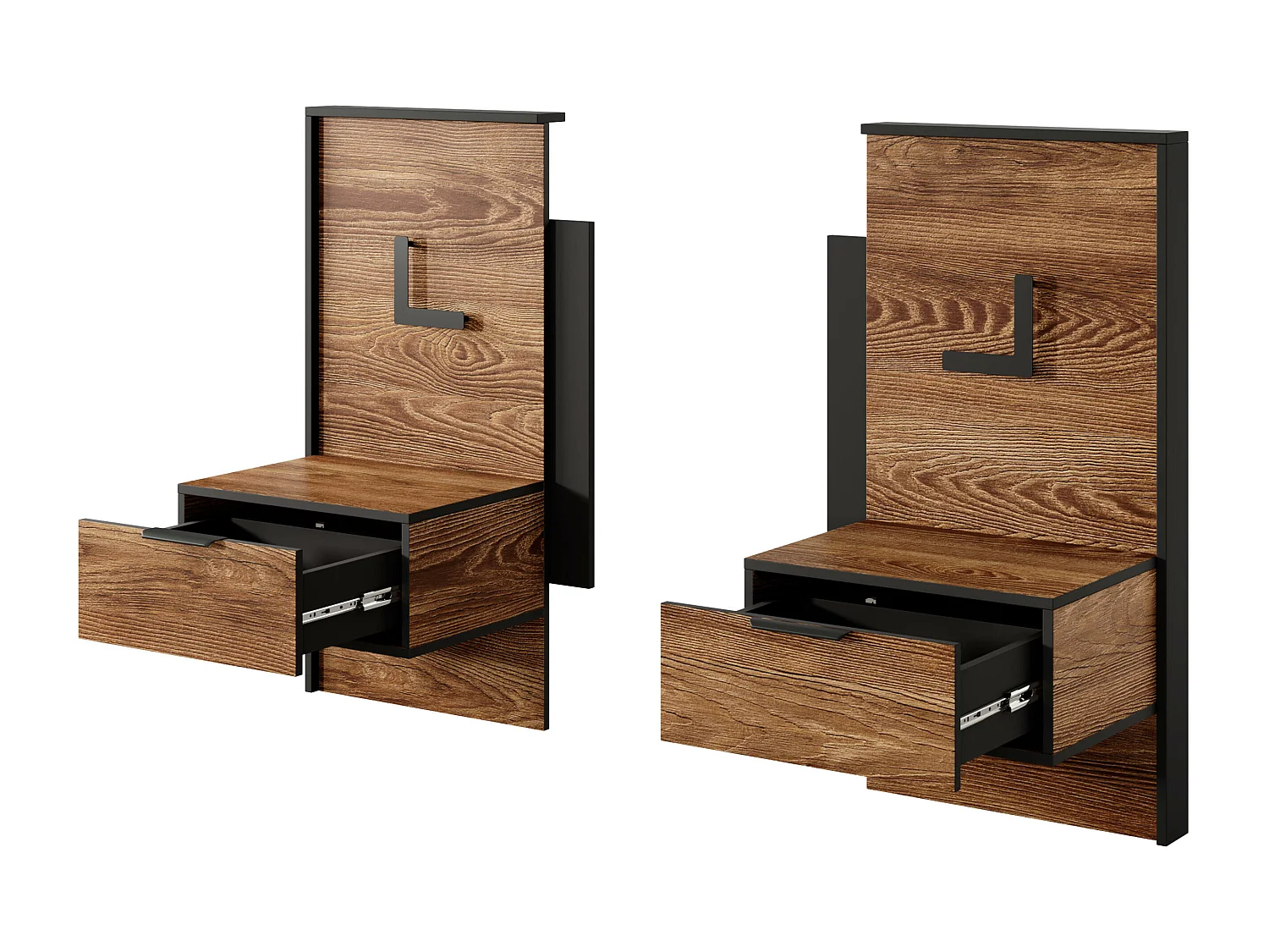 Comodino MILTON NS49 2D 49x40x102 Marrone