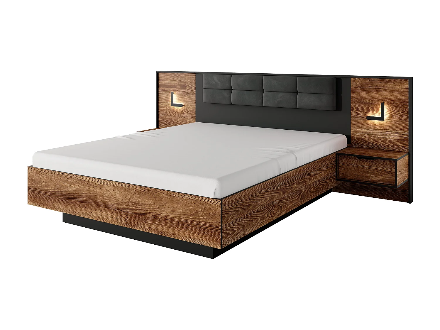 Comodino MILTON NS49 2D 49x40x102 Marrone