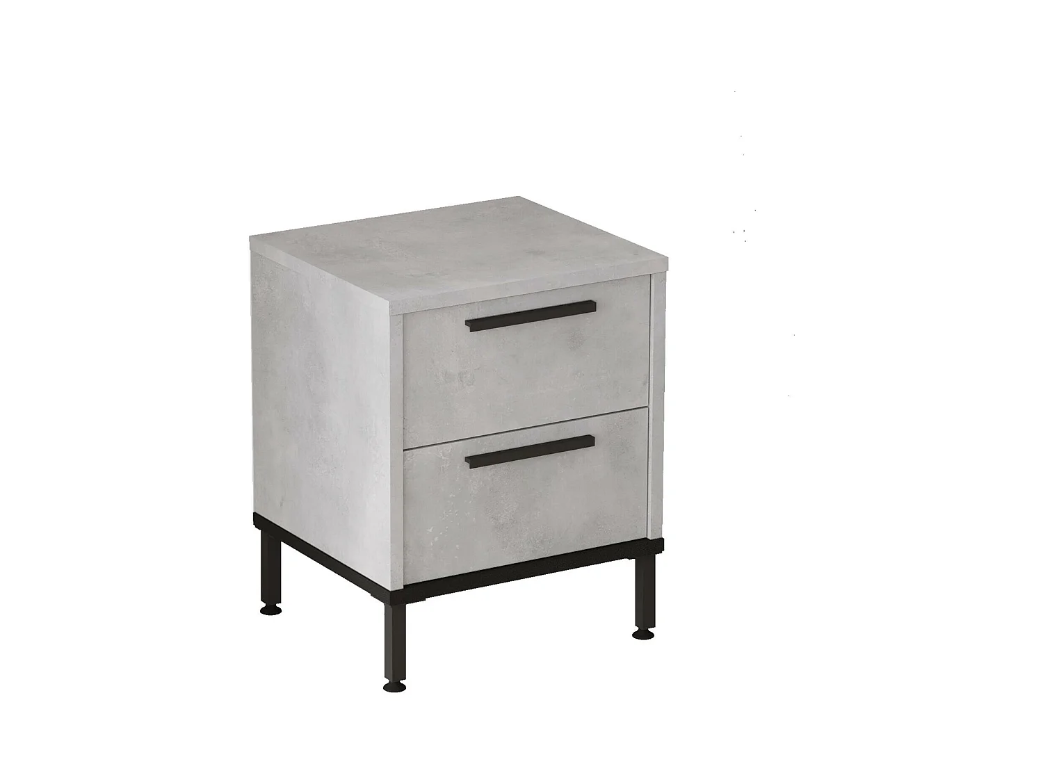 Table De Chevet LUVIO NS40 2D 40x36x49 Gris