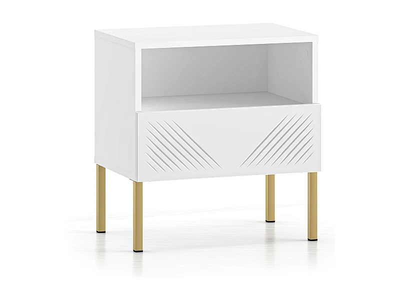 Comodino CLEARING NS50 1D 50x34x53 Bianco