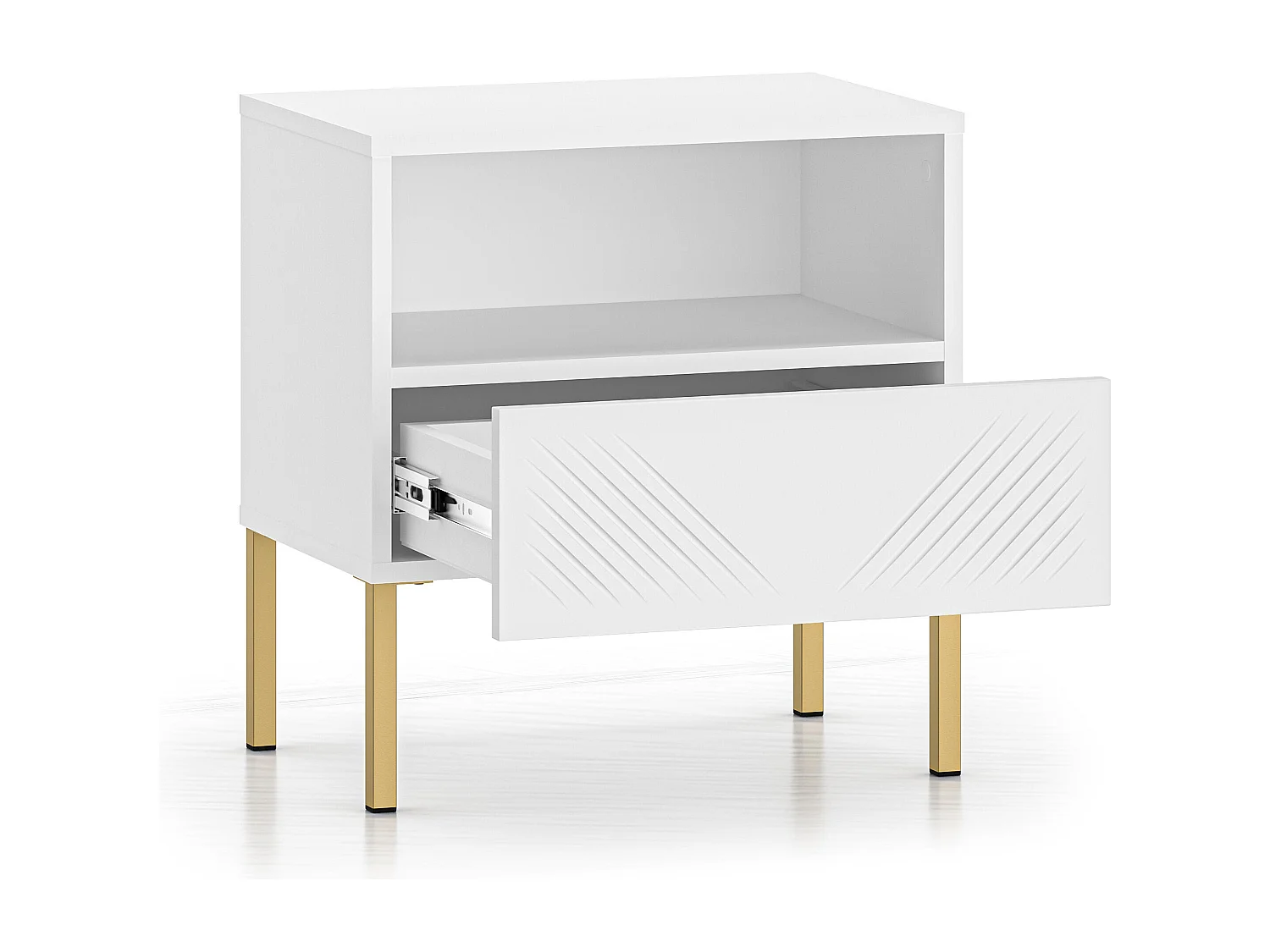 Comodino CLEARING NS50 1D 50x34x53 Bianco