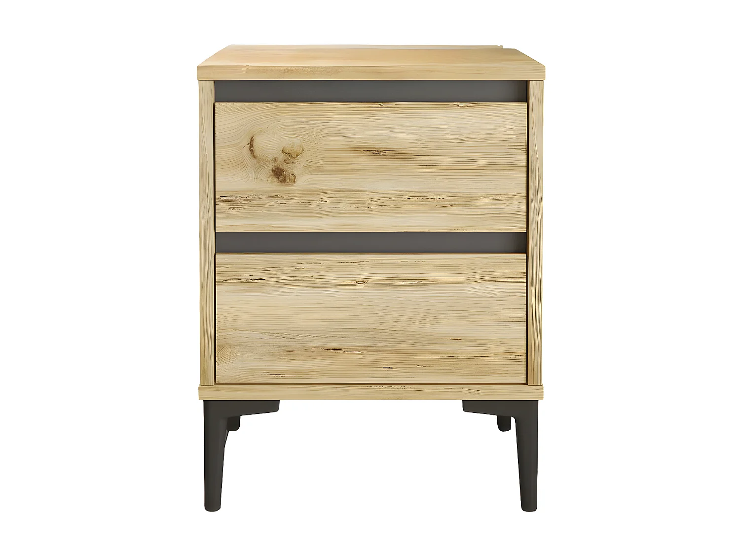 Table De Chevet ARISTO NS45 2D 45x45x59 Naturel