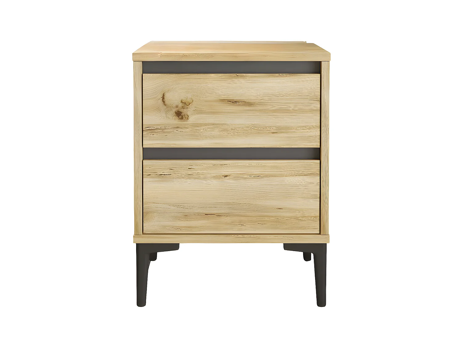 Table De Chevet ARISTO NS45 2D 45x45x59 Naturel