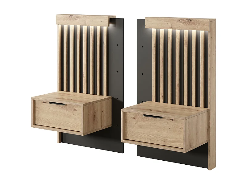 Comodino TALLY NS51 2D 51x40x104 Beige