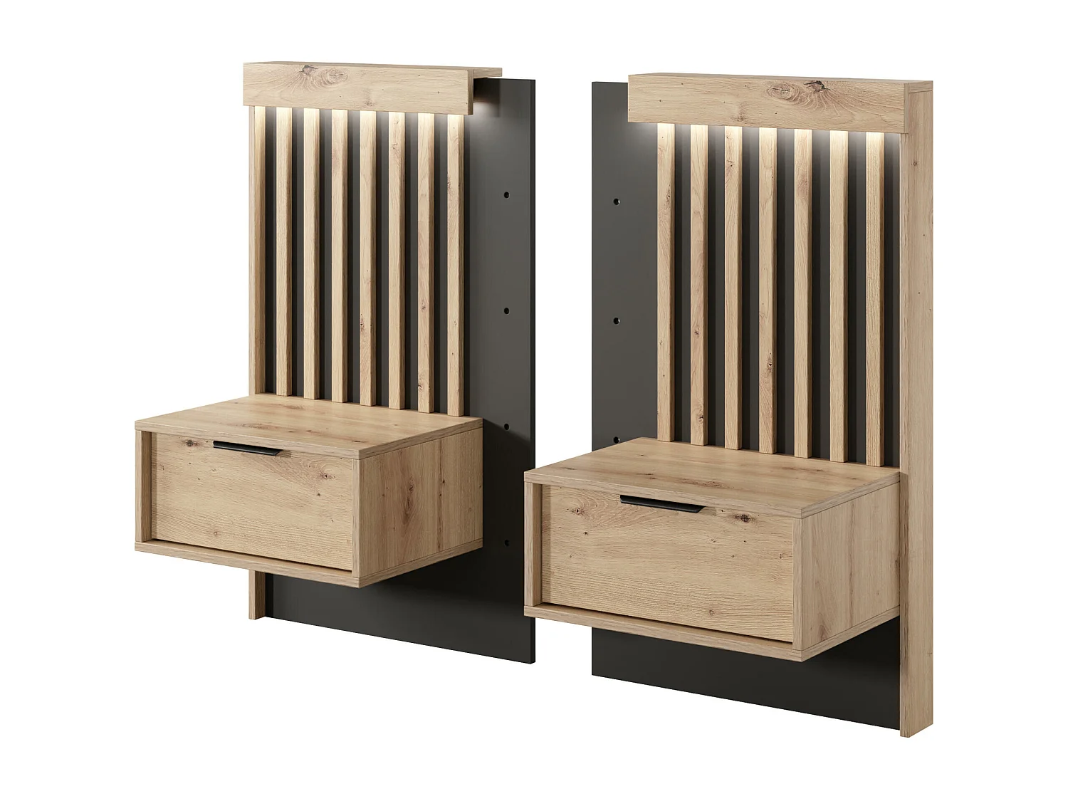 Nachtkastje TALLY NS51 2D 51x40x104 Beige