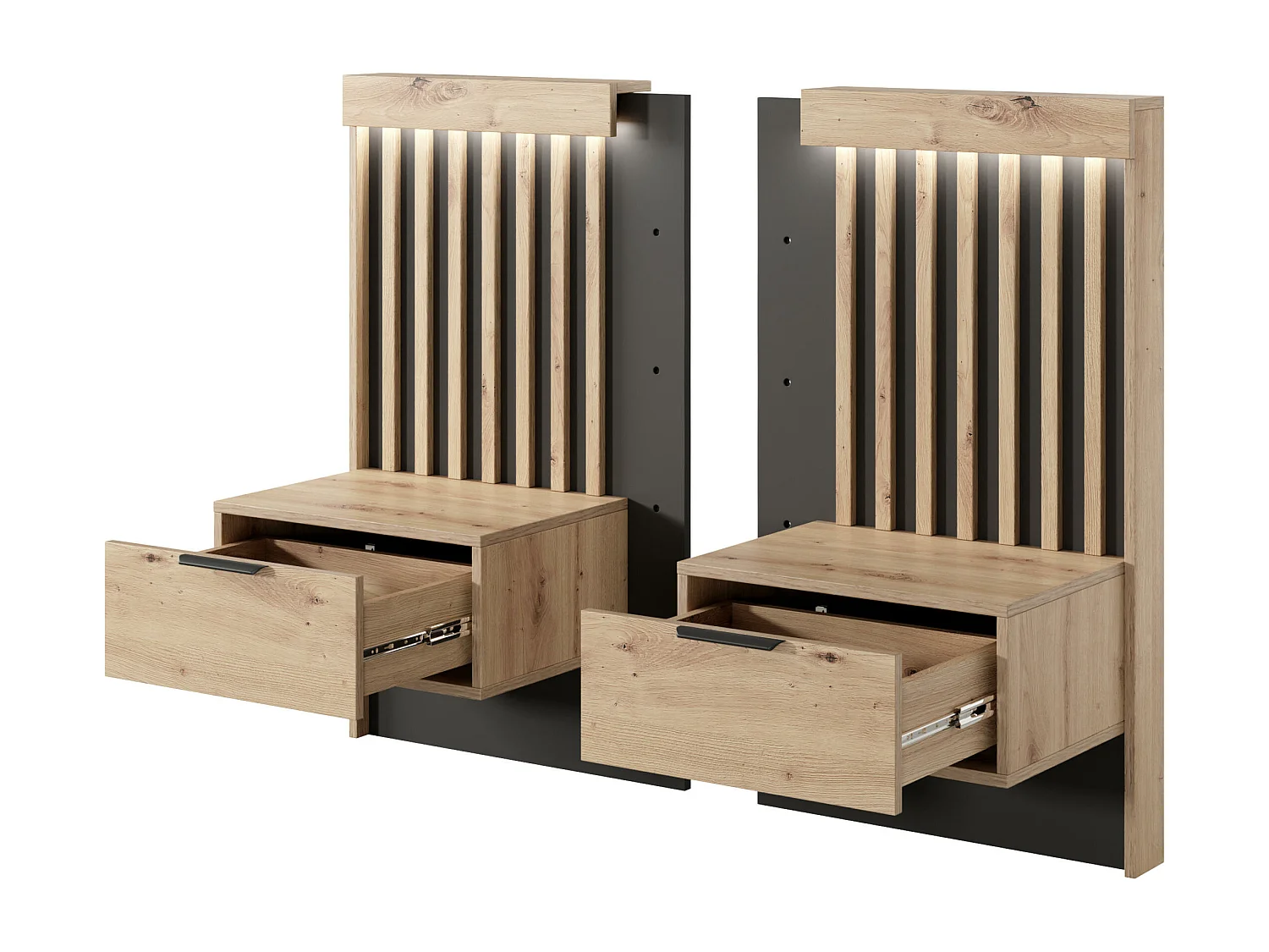 Nachtkastje TALLY NS51 2D 51x40x104 Beige