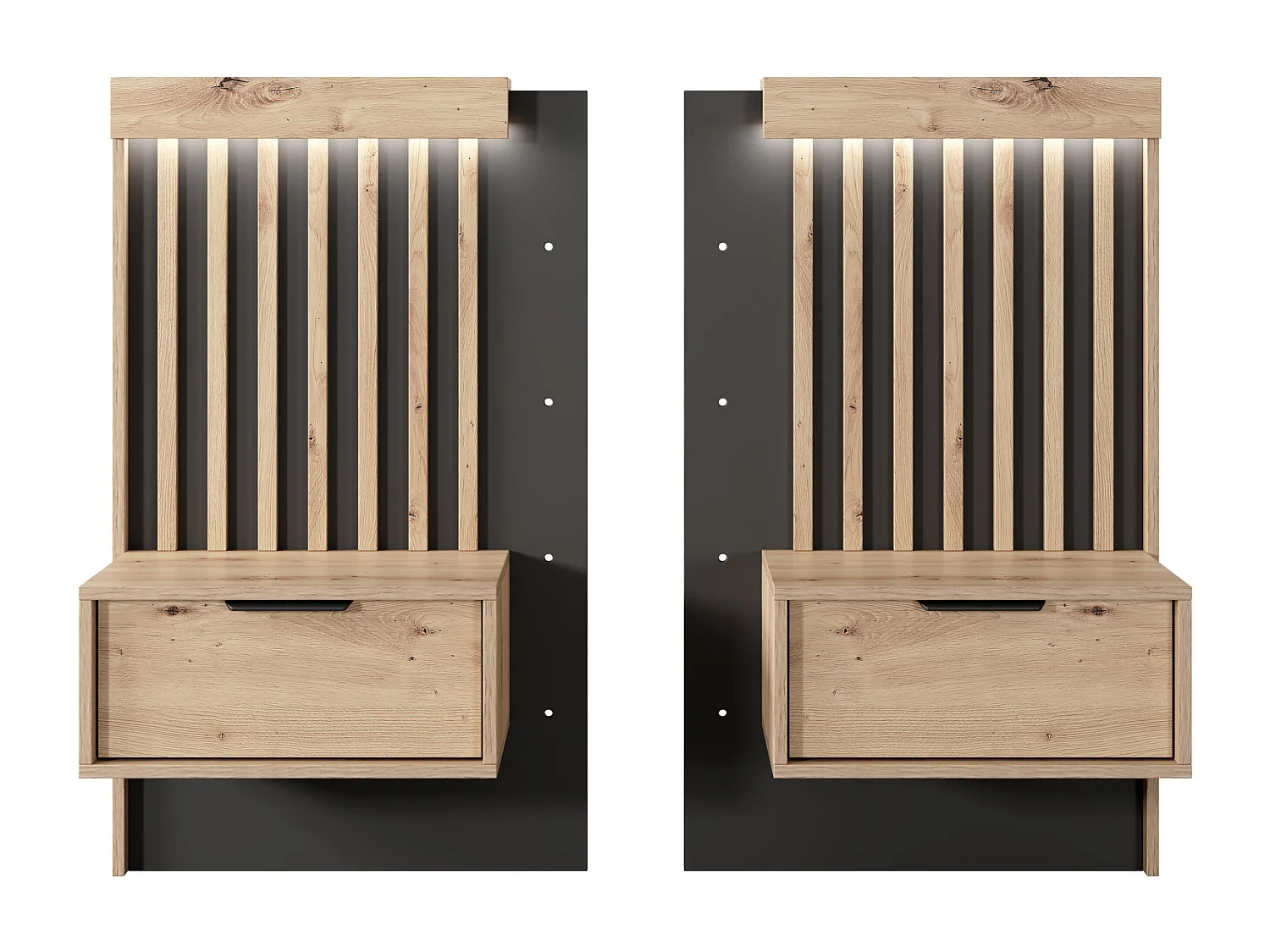 Nachtkastje TALLY NS51 2D 51x40x104 Beige