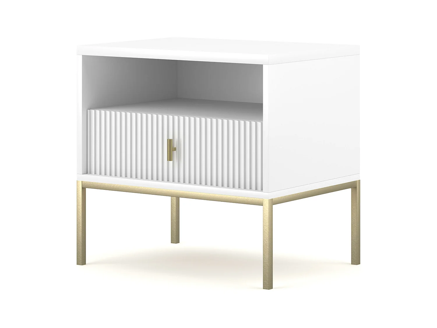 Table De Chevet MAGGIORE NS54 1D 54x39x52 Blanc