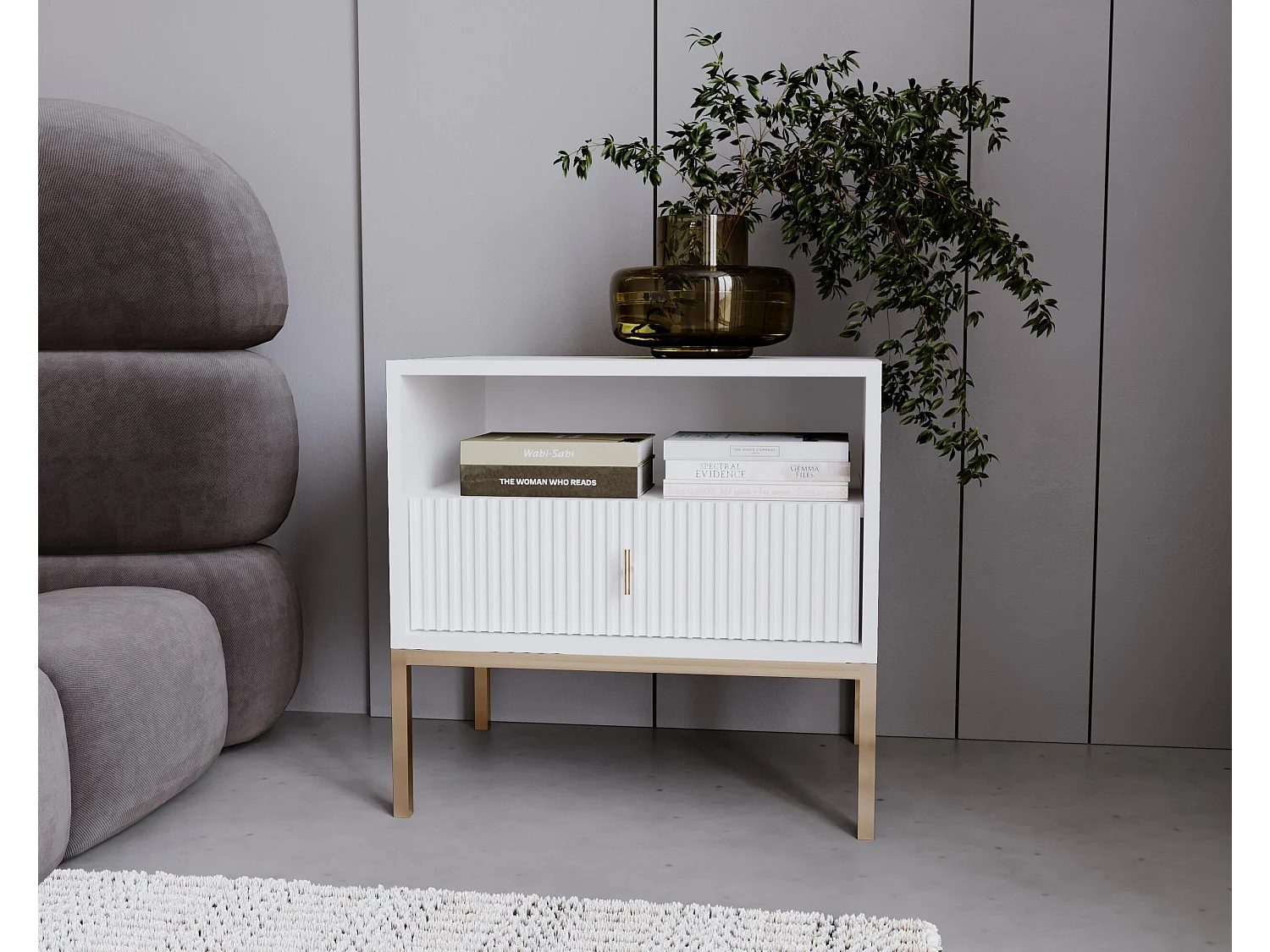 Nachtkastje MAGGIORE NS54 1D 54x39x52 Wit