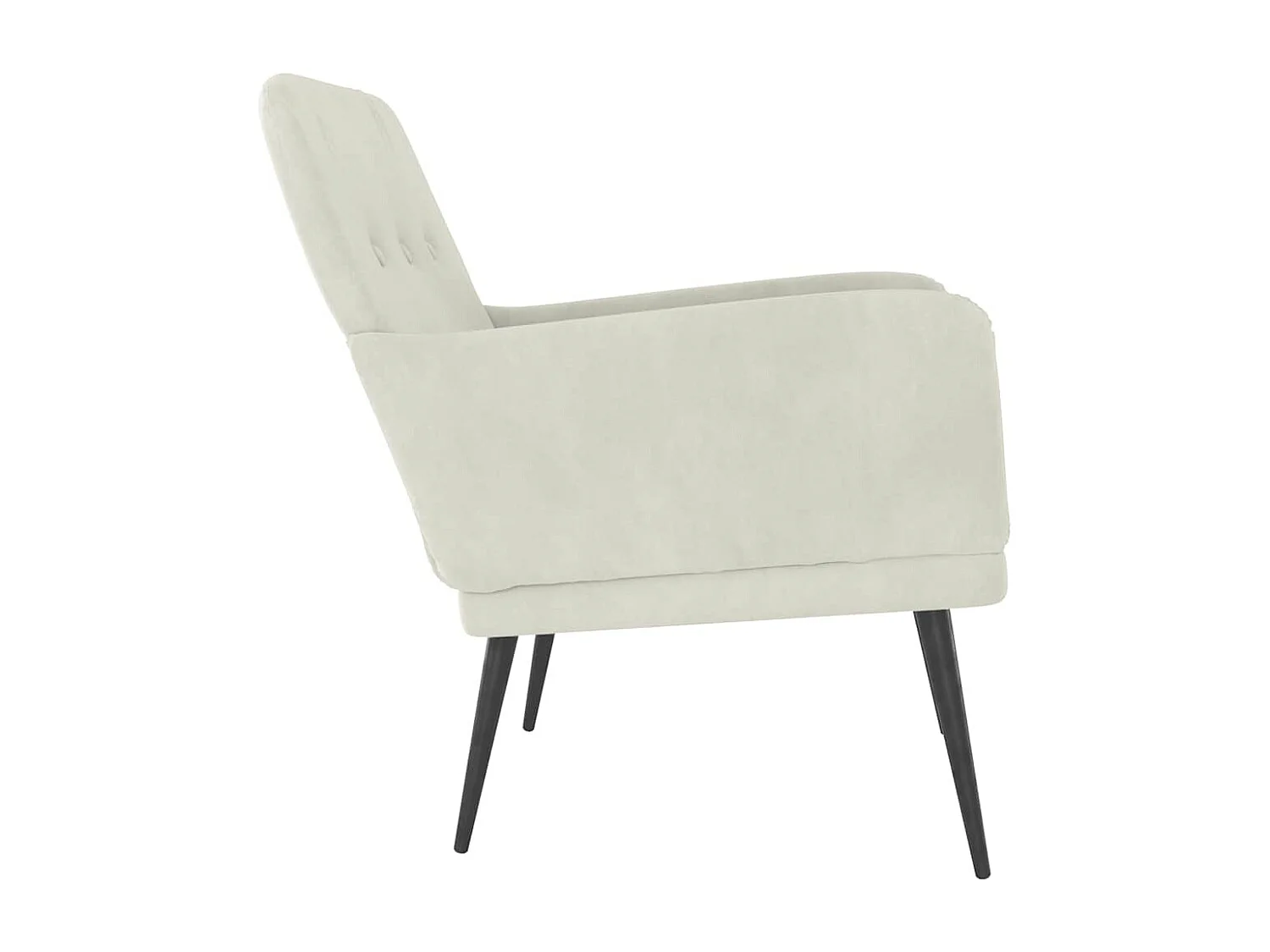 Fauteuil Crème 62x79x79 cm Velours