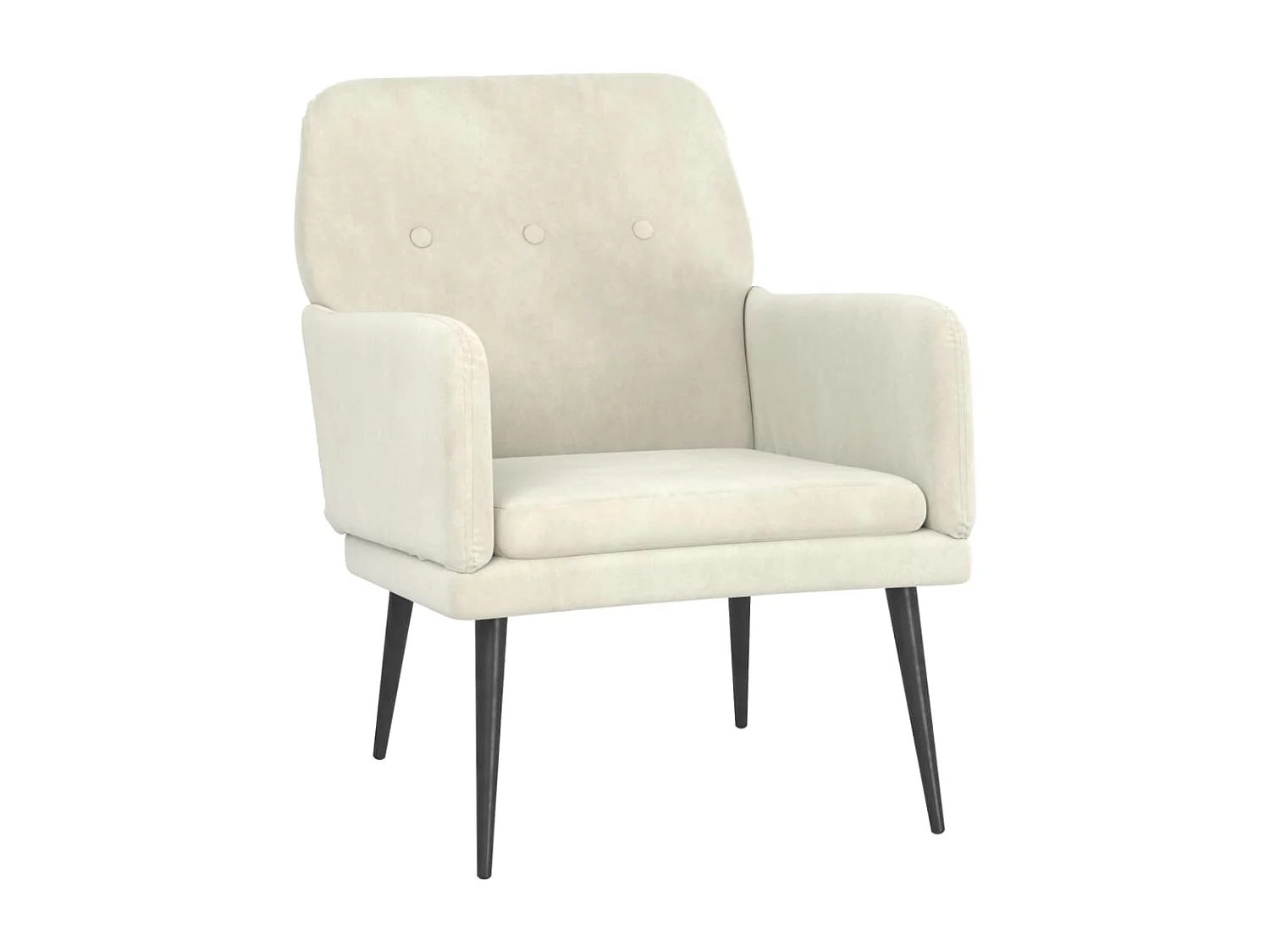 Fauteuil Crème 62x79x79 cm Velours