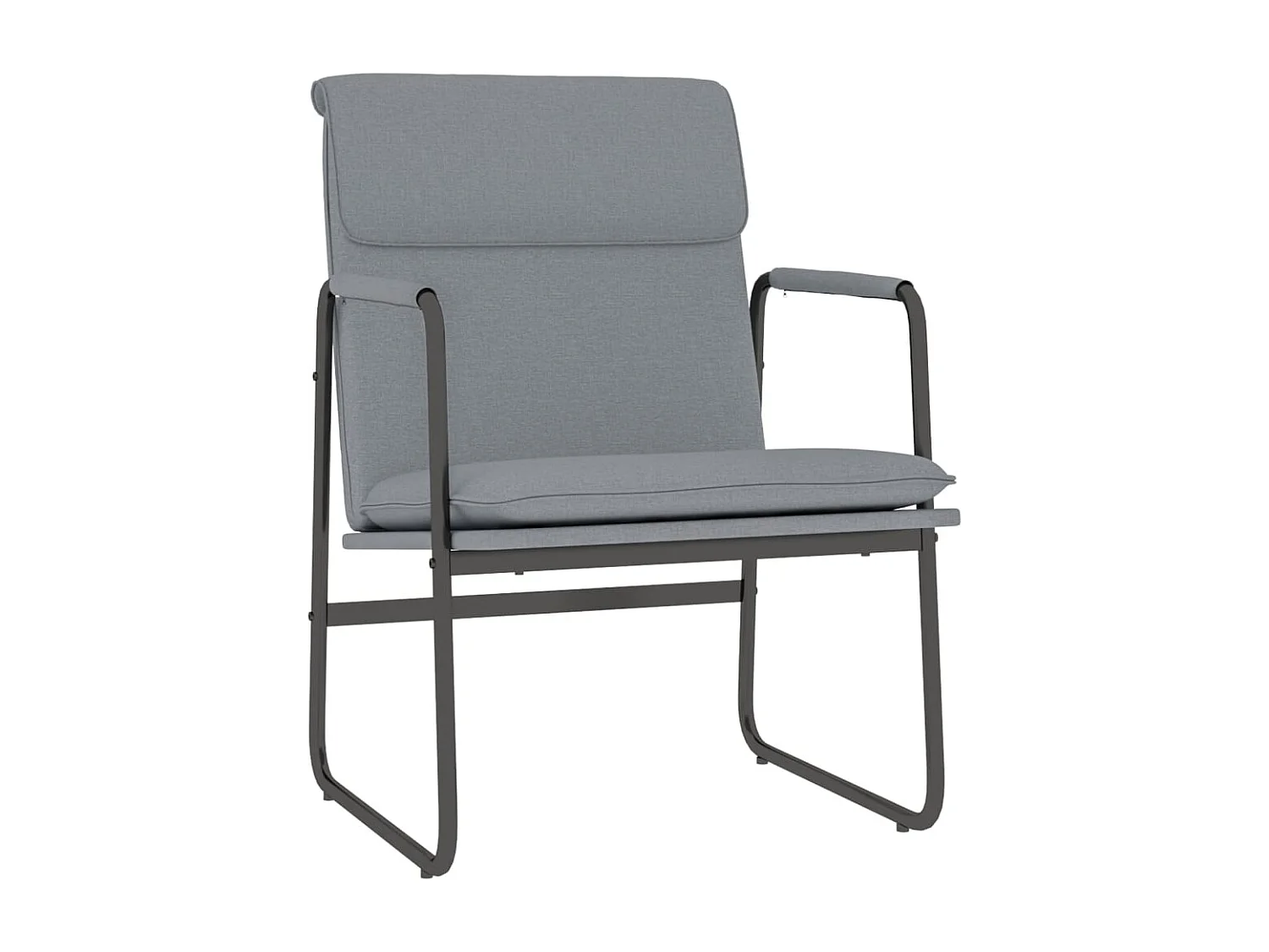 Chaise longue Gris clair 55x64x80 cm Tissu