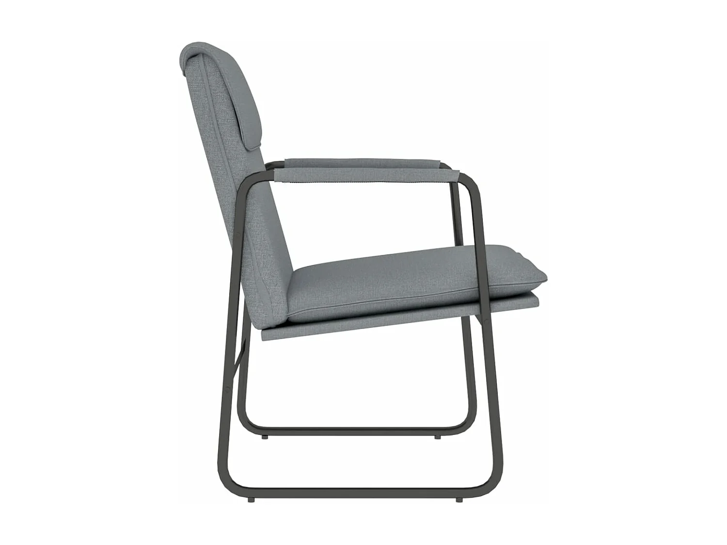 Chaise longue Gris clair 55x64x80 cm Tissu