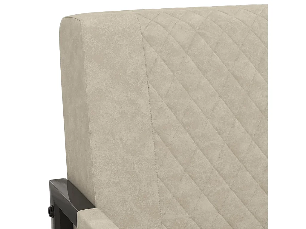 Fauteuil kunstleer lichtgrijs