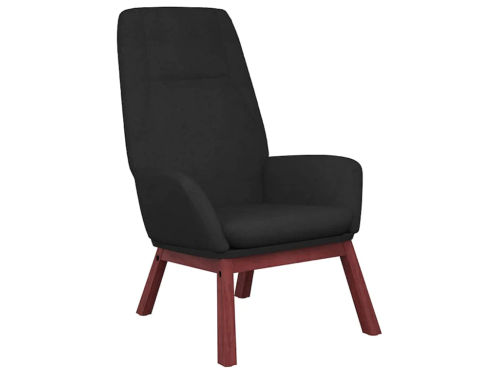 Chaise de relaxation Noir Tissu