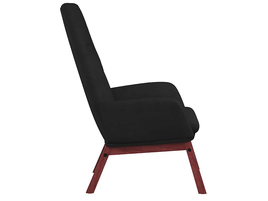 Chaise de relaxation Noir Tissu