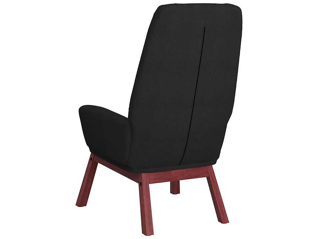 Chaise de relaxation Noir Tissu